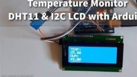 Temperature Monitor With DHT11 and I2C 20×4 LCD