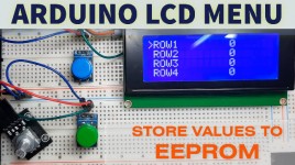 Arduino LCD Menu With Storing Values to EEPROM