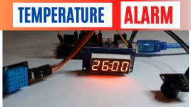 Arduino Temperature Alarm LED Display Flash & Beep