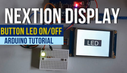Nextion Display – Control LED On-Off With Dual State Button & Arduino