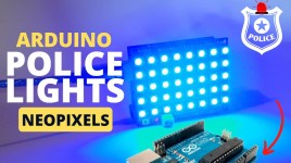 Police Lights Using NeoPixel Shield for Arduino RGB LED